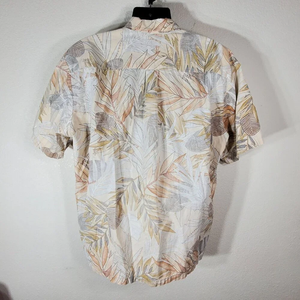 Tori Richard Honolulu 2XL Hawaiian Shirt Tropical Leaf Short Sleeve Button-Up